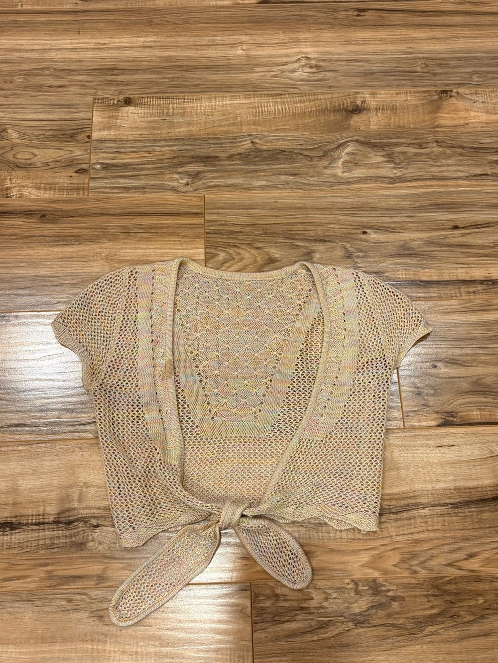 Knit Tie-Front Short Sleeve Top
